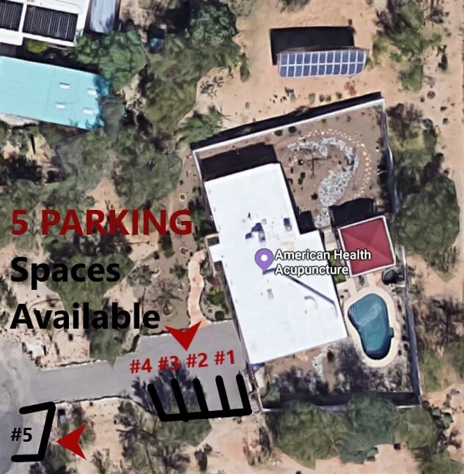 Satellite view of AHA clinic including the parking spaces. 